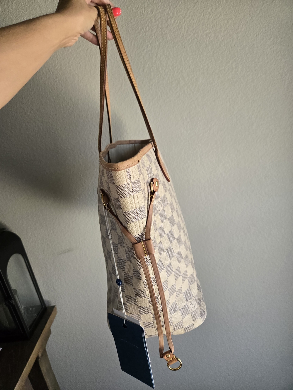 Authentic Louis Vuitton Damier Azur Neverfull MM - Picture 6 of 11
